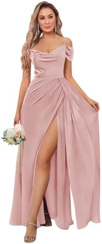 POMUYOO Long Dusty Rose Bridesmaid Dresses for Women Off Shoulder Pleated Evening Gowns with Slit Size 14 YG323 : Buy Online at Best Price in KSA - Souq is now Amazon.sa: Fashion POMUYOO Long Dusty Rose Bridesmaid Dresses for Women Off Shoulder Pleated Evening Gowns with Slit Size 14 YG323 : Buy Online at Best Price in KSA - Souq is now Amazon.sa: Fashion