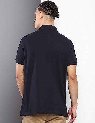 Image of Tommy Hilfiger Solid Regular fit Cotton Polo t-Shirt