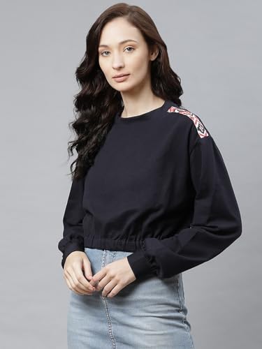 Image of Hubberholme Women Navy Blue Sweatshirt