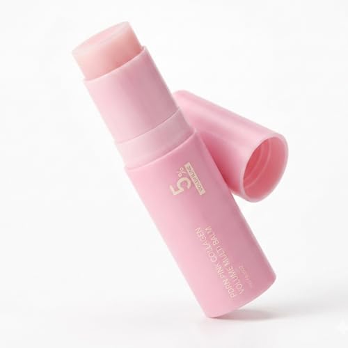 PDRN Pink Collagen Multi Balm Stick 5% Volufiline Anti-Wrinkle Face & Neck Moisturiser for Fine Lines Gentle Hydrating Stick for Plumping & Firming Instant Glow Korean Skincare Wand