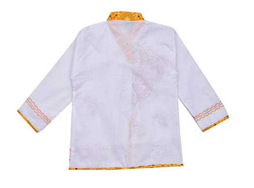 PK HUB® Boys Traditional Full Sleeve Rajasthani Angrakha Dress with Dhoti for Boys/Kids 100% Cotton