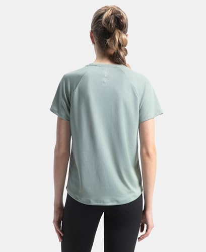Image of Jockey Women's MW73 Polyester Fabric Relaxed Fit Half Sleeve Breathable Mesh Active Wear T-Shirt