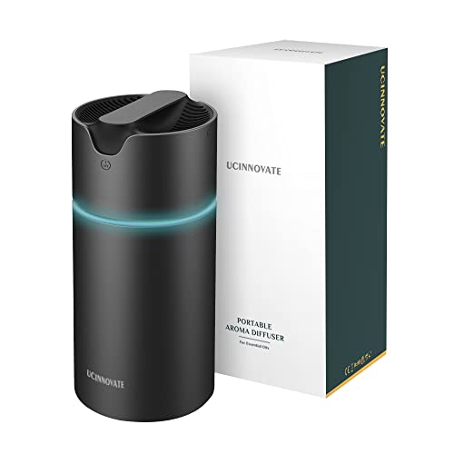 Diffuseur d'huiles essentielles sans eau pour voiture avec batterie rechargeable USB, diffuseur d'aromathérapie de bureau portable en aluminium sans brume pour petit espace, bureau, voiture Cover
