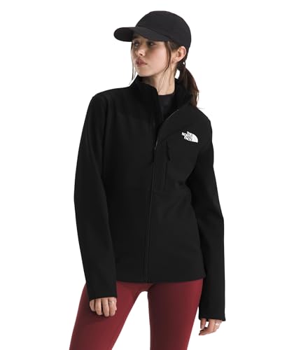 The North Face Women's Apex Bionic 3 Jacket | Water & Wind Resistant Softshell with Zip Chest & Hand Pockets, Adjustable Hem, TNF Black, Medium