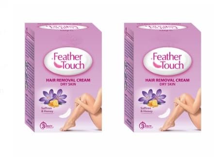 Feather Touch Women Honey & Saffron Hair Removal Cream – for Smooth, Bright & Hydrated Skin | 40g, Pcak of 2 Feather Touch Women Honey & Saffron Hair Removal Cream – for Smooth, Bright & Hydrated Skin | 40g, Pcak of 2
