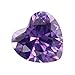 Pierre de zircone cubique multicolore en forme de cœur coupe brillante en vrac CZ pierres synthétiques perles pour bijoux 2.5x2.5~15x15mm AAAAA-violet,9x9mm 20pcs