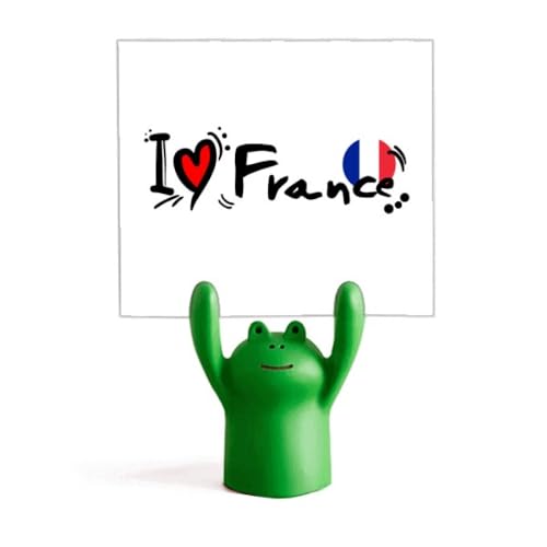Porte-mémo grenouille en cœur I Love France pour bureau