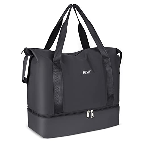 Sporttasche Faltbare Reisetasche mit Schuhfach und Nassfach, CS COSDDI Wasserabweisende Weekender Gym Travel Bag Handgepäck Tasche Trainingstasche für Damen Herren