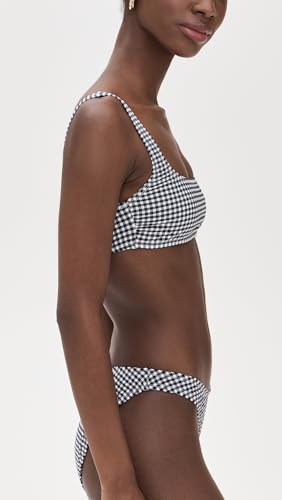 Good American Women's Gingham Square Neck Bikini Top4