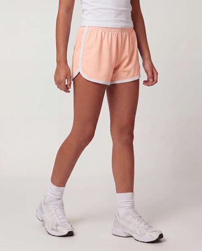 Image of Real Essentials 5 Pack: Girls' Dry-Fit Athletic Dolphin Shorts for Youth Kids Teens Running Gym Sports (Ages 4-16)