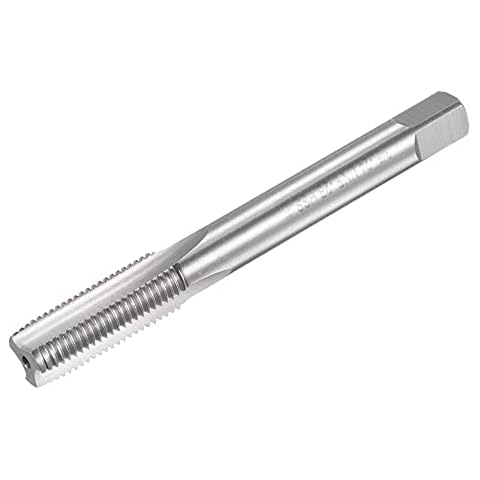 sourcing map Gewindefräsen Gewindebohrer 3/8"-24 UNEF, Linkshänder HSS (Schnellarbeitsstahl) 6542 Unbeschichtet 3 gerade Schneiden 2B Toleranzklasse Cover