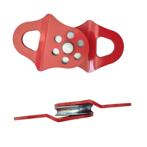 Heavy Du Pulley Blockwinde – Abschlepp- und Bergungsrolle mit Klampe und Haken – Seilrolle für Offroad-Heben und Erholungsanwendungen