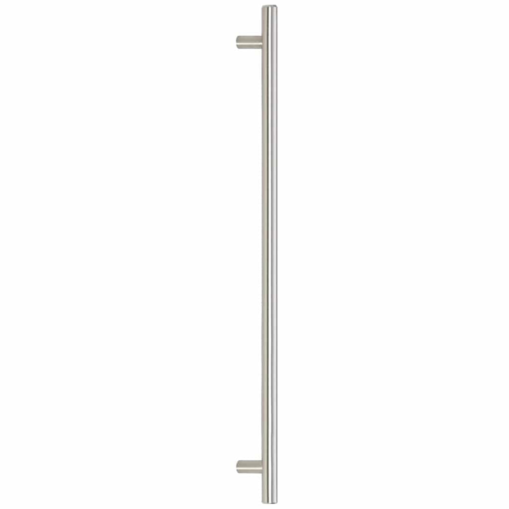 Tiradores de muebles de acero inoxidable, 5 unidades, forma de T, para cajón, puerta, armario, distancia entre orificios centrales de 480 mm, cepillados, con tornillos recortables, para
