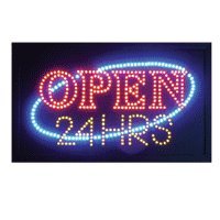 LED OPEN 24 Hours Sign, 12x20inch