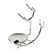 Chrome Razor and Shaving Brush Stand from Super Safety Razors - Accomodates Straight Razors, Barber Razors, Cartridge Razors and Long Handle Safety Razors