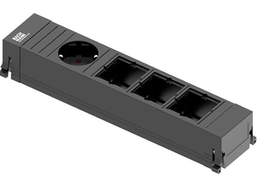Bloc multiprise Bachmann 9160611 PowerFrame en aluminium pour bureau