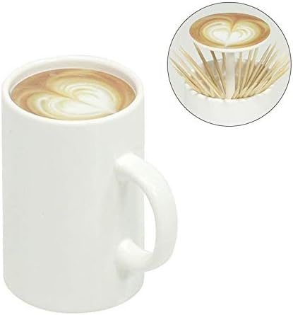 Toothpick Holder Box Coffee Cup Shaped Automatic Retractable Toothpick Dispenser for Wooden Toothpicks