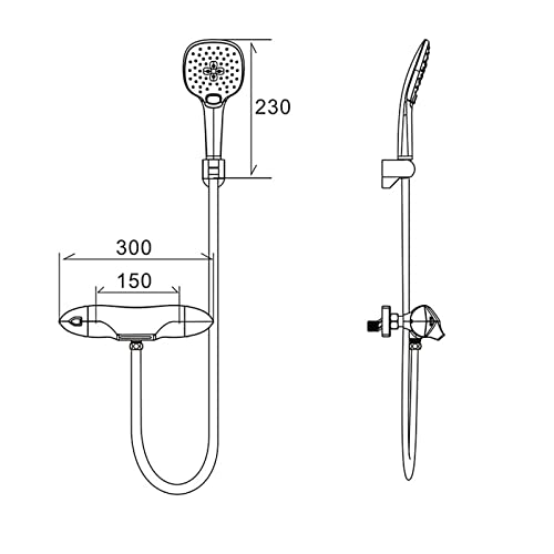 Mitigeur de douche thermostatique bain cascade chrome haute durabilité - 4