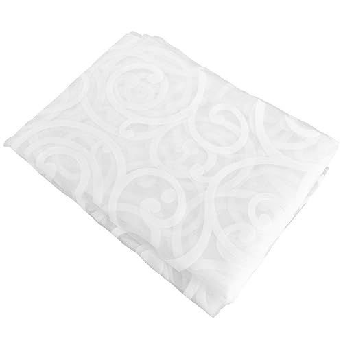 Zerodeko Cortinas Flocadas Blancas De Visillo Transparentes para Ventanas con Bolsillo para Barra y Ganchos Grandes para Dormitorio y Sala De Estar