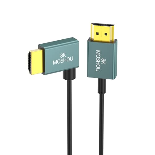 MOSHOU 8K ���� HDMI �P�[�u�� HDMI2.1�K�i 48Gbps�ш敝 8K@60Hz 4K@240Hz �ɍ� �_�炩�� ���a2.4mm I���^/L���^�R�l�N�^ 7680*4320P �_�C�i�~�b�NHDR/eARC/RGB 4:4:4/12Bi