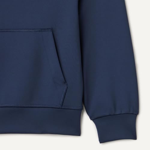 Amazon Essentials Boys' Active Performance Stretch Knit Lightweight Hoodie Sweatshirt, Navy, Large