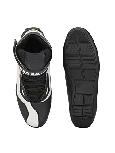 Eego Italy Mens Rider-2,Water Resistant Biker Boot/Motorcycle Riding Boot,Light Weight & Anti Slip Sole,Padded In Socks,3M Reflectors,Walkable With Shin And Ankle Protection_Rider-2-Grey-11