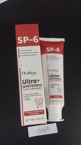 HuaQing Sp-6 Ultra Whitening, Deep Cleaning Care Sp-6 Brightening Probiotic Ultra Whitening Toothpaste. (1 Pcs Red style)
