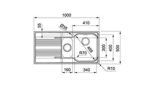 Franke 101.0356.887 SRX 651, Edelstahl