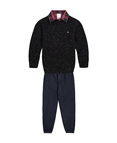 Image of Calvin Klein boys 3-piece Sweater Set With Matching Button-down Shirt and Pants