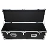 Prox 48' Utility Flight Case with Low Profile Wheels, Silver on Black - XS-UTL7