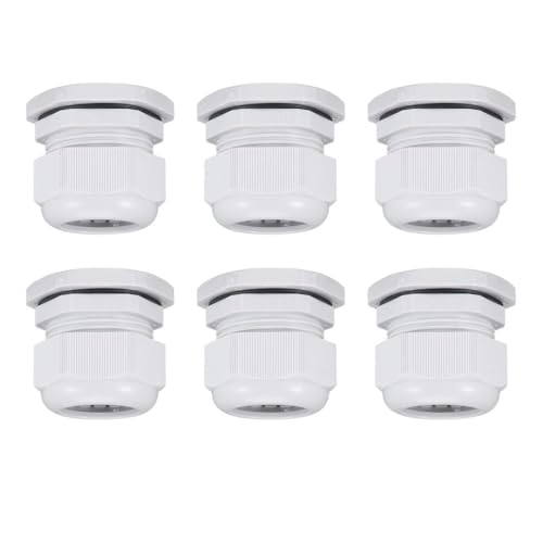 Image of MACHSWON 12Pcs PG36 Cable Gland – Durable Threaded Wire Connector with Locknut for 22-32mm Dia Cable Wire, Black
