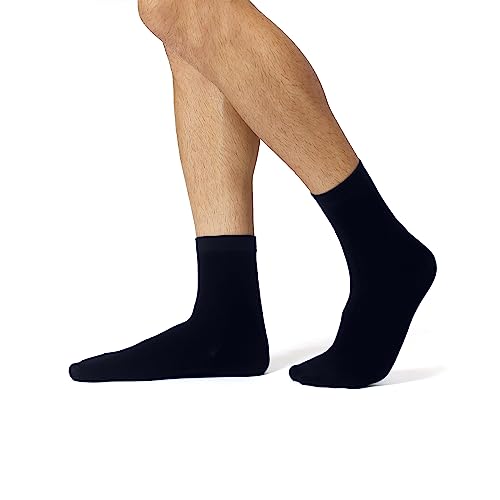 Image of Jacob Alexander Pair of Adult Solid Crew Dress Socks