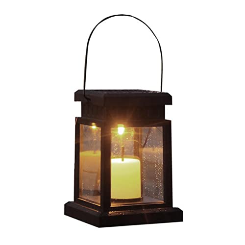 WEITING Farolillos jardín, farolillos solares, farolillos solares retro, farolillos colgantes al aire libre, 9 x 9 x 12,6 cm, iluminación solar decorativa para el camino del patio