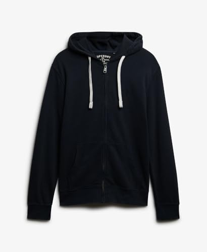 Superdry Para Hombre. M2014170A Sudadera Con Capucha Y Cremallera Essential Marino (M), Casual, AlgodóN - 5