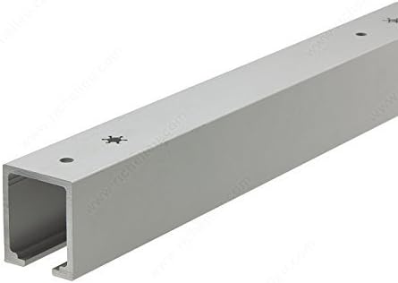 HAWA Junior 80/Z Upper Track, pre-drilled, Aluminum, Anodized, Size 6' 6 3/4 (2 m)