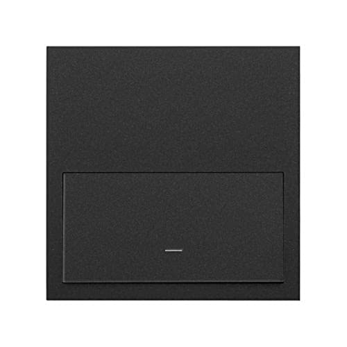 Kit front horizontal para 1 elemento con 1 tecla, serie 100, 3 x 11 x 11 centímetros, color negro mate (referencia: 10020101-238)