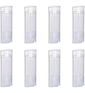 FZBNSRKO 5ml 100 Pcs Frosted Clear Empty Oval Deodorant Lip Balm Tubes Twist-up Refillable Mini S...