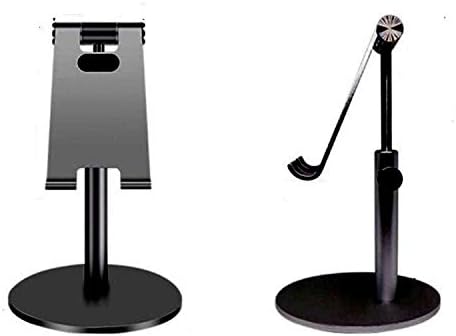 BCGI Cell Phone Stand, Angle Height Adjustable Phone Stand for Desk, Foldable Aluminum Phone Holder Tablet Stand, Compatible with All Mobile Phones,Kindle,Switch,iPad,Tablet (Black)