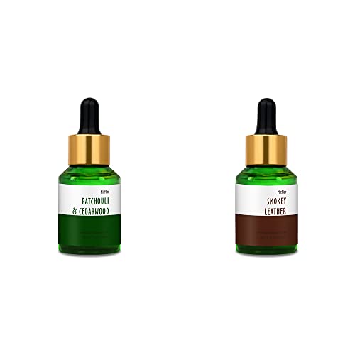 Patchouli & Cedarwood Fragrance Oil, Mitflor Single Scented Oil, Smokey Leather, Premium Grade Fragrance Oil For Soap & Candle Making, Large Size Aromatherapy Oil, Woody And Spicy Scent, 2X30Ml #TOP20