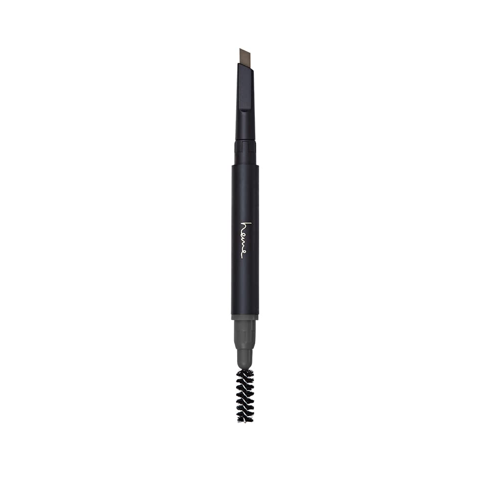 heme Perfect Waterproof Brow Pencil - Charcoal Grey 0.02 oz-Silky Eyebrow Gel Pen & Sweat resistant & Retractable slanted tip design