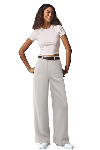 NIMIN Womens Business Casual Pants 2026 Work Straight Leg Office Trousers Slacks Comfort Dress Pants with Pockets Beige M - image 3