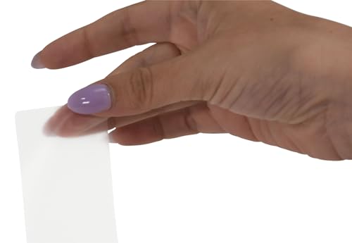 School Smart Vinyl Label Protectors, Round Corner Rectangle, 1 x 3 Inches, Clear, Pack of 500