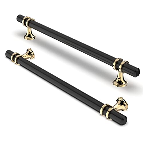 FURNIWARE Pack of 5 Cabinet Handles, Hardware Drawer Pulls, Zinc Alloy + Aluminum Kitchen Cabinet Door Handles Pull