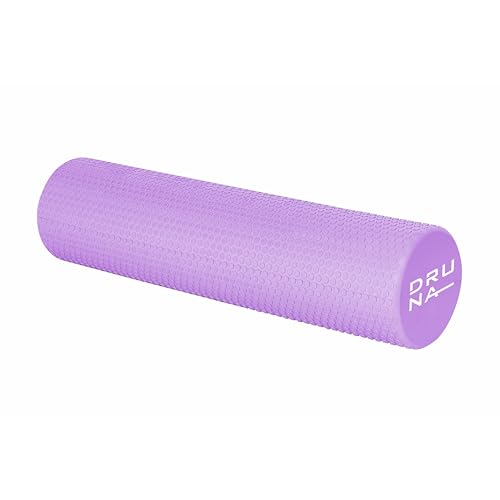 Foam Roller de Espuma Rulo Extra Largo Rodillo Redondo para Masajes Musculares, Fitness, Yoga y Pilates en Casa y Gimnasio EVA Liviano INDIGO 60 * 15 cm Violeta