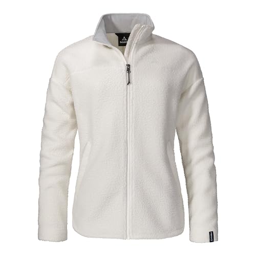 Schöffel Damen CIRC Fleece Jk Style Purga WMS, kreislauffähige Fleecejacke aus kuscheligem Sherpa Fleece, wärmende, schnell trocknende Outdoor Jacke mit fast 100% Recyclingfähigkeit, nordic, 48