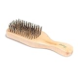 Diane Reinforced Boar Bristle Club Wave Brush for Men and Barbers – Hard Bristles for Thick to Coarse Hair – Use for Detangling, Smoothing, Wave Styles, Restore Shine and Texture
