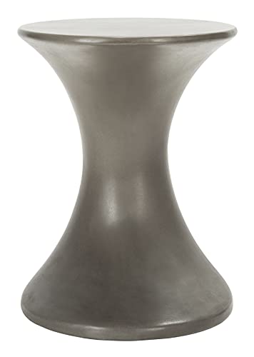 Safavieh Outdoor Collection Kavita Modern Dark Grey Concrete Accent Table (Fully Assembled) Vnn1035A #TOP4