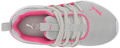 Image of PUMA unisex-child Axelion Sneaker, Gray Violet-Glowing Pink, 3 Little Kid