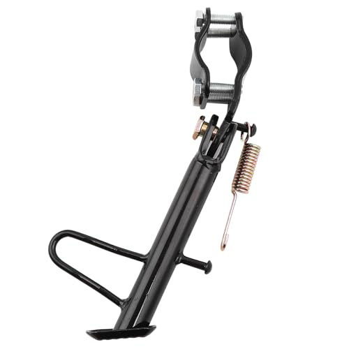 Image of Mokuo Dirt Bike Stand,Motorcycle Kickstand, Scooter Mopeds Side Stand Come with Mounting Bracket in Iron Material Compatible with Most Scooter Mopeds Mini Bike,Height of 12cm Above Ground