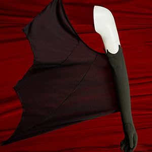 MEOWCOS Women's Gothic Dress Bat Style A-line Goth Halter Dress Halloween Cosplay Costume: Black X-Large